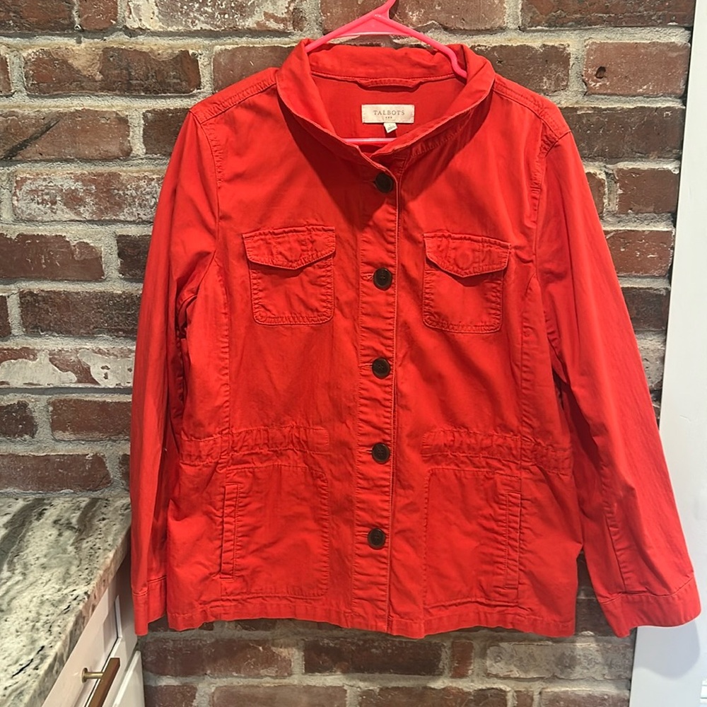 Twill red jacket from Talbots outlet